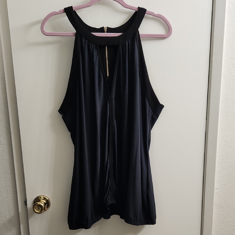 City Chic Black Sleeveless Blouse